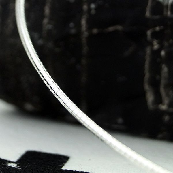 Omega Halsreif 925er Silber 43 cm 2 mm Stärke NEU