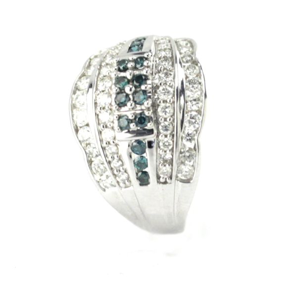 Cocktail Brillant Ring 585er Weißgold 0,86 Ct Diamanten im Brillantschliff GR 54 NEU (6679)