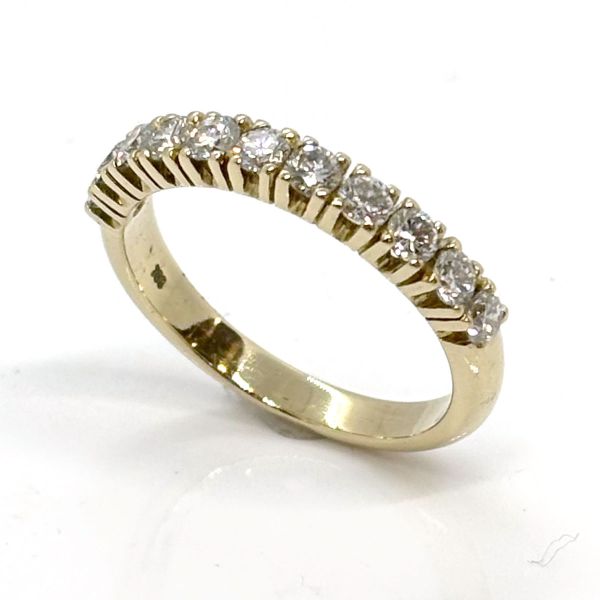 Diamant Ring Habmemoire 750er Gelbgold GR 57 ca. 0,77 Ct Diamanten im Brillantschliff (26128)