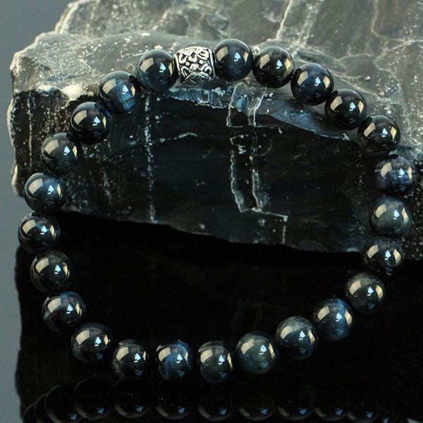 JJJ LA Armband "CELTIC" 6 mm Labradorit Kugeln 925er Silber