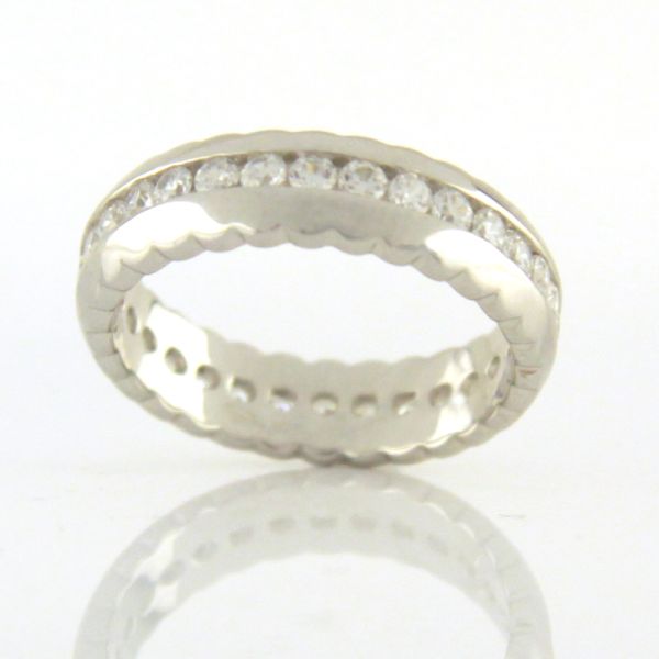 GOOIX Memoire Damen Ring 925er Sterling Silber weiße Zirkonia GR 52 NEU