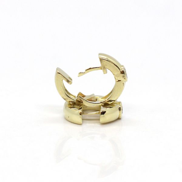 Klappcreolen 585er in Gelbgold mit Brillanten je 0,13ct (33305)
