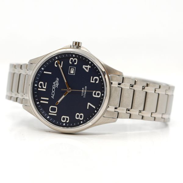 Adora Saphir Herren Armbanduhr Titan AS4590 NEU