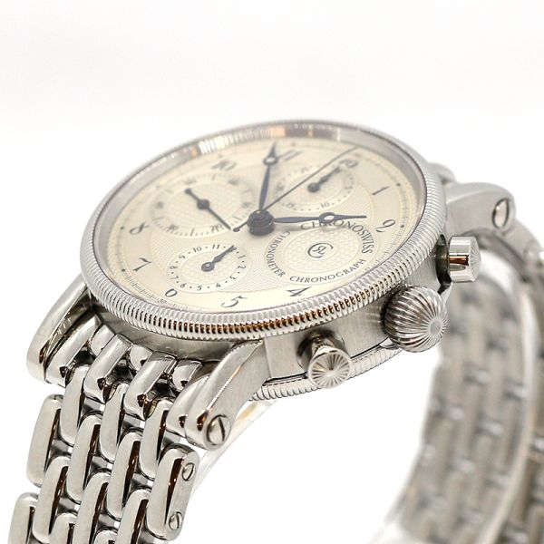 Chronoswiss LUNAR Edelstahl Chronograph Ref. CH7523C Full Set (24738)