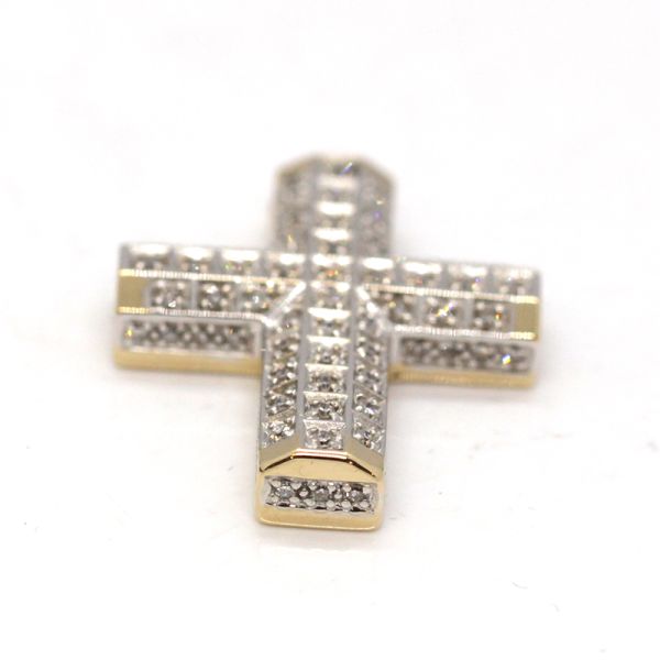 Diamant Kreuz Anhänger 585er Gelbgold ca. 0,38 ct (14013)