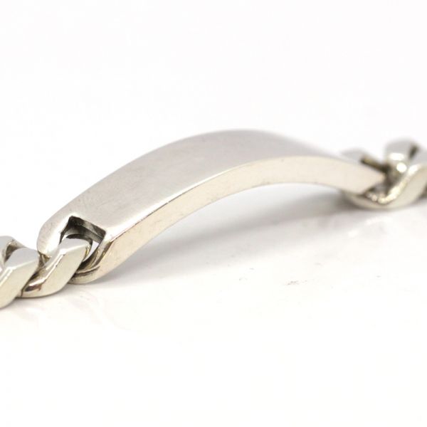 Panzer Ident Armband Flachpanzer massiv 835er Silber 220 mm 91 Gramm