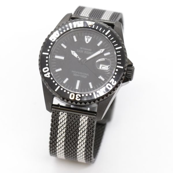 DETOMASO SAN REMO DIVER AUTOMATIC Professional Edelstahl BLACK DT1025-N-855 (13279)