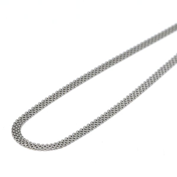 Panzer Collier 925er Silber rhodiniert 45 cm 6 mm NEU