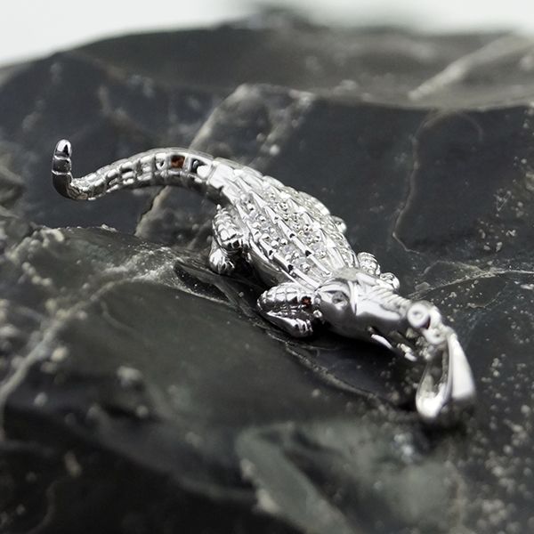 Silver Trendz Anhänger, 925 Sterling Silber, Krokodil