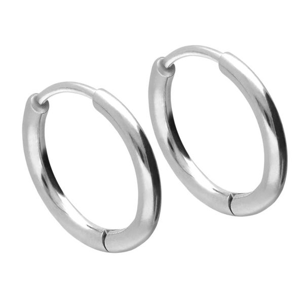 Creolen Chirurgenstahl 316L Silber 1,6 mm Innendurchmesser 14 mm CSO329-SI NEU