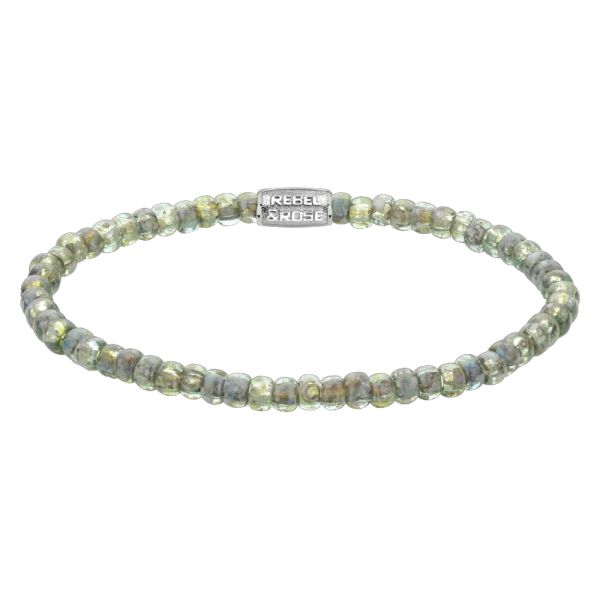 Rebel & Rose Armband "Glass Rocks Secret Garden" 4 mm RR-40123-S-M 17,5 cm NEU