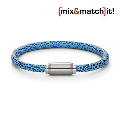 monomania (mix&match)it! Armband Leder neon-blau 19 cm NEU