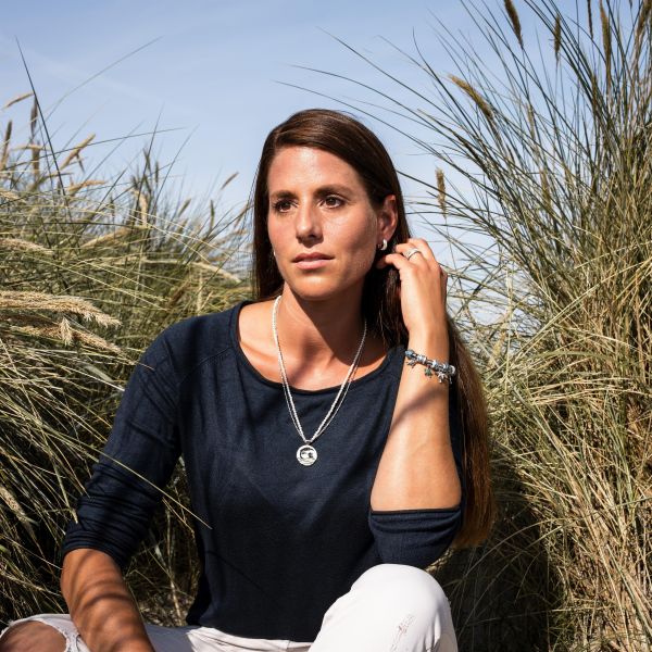 DUR Creolen "Welle" 925er Silber rhodiniert Strandsand O5335 NEU