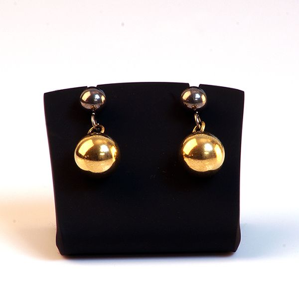 Ohrhänger Ohrstecker Kugeln Titan + IP GOLD NEU