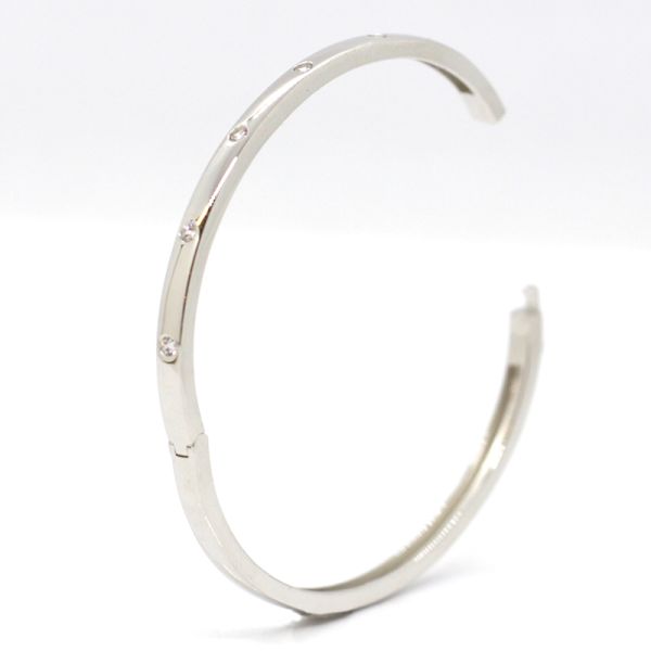 Armreif 925er Silber rhodiniert Breite 4 mm Zirkonia 51 x 61 cm NEU