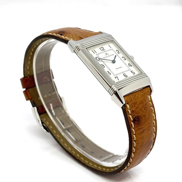JaegerLeCoultre Reverso Classique Handaufzug Damen Armbanduhr Edelstahl Ref. 250.8.86 (37212)