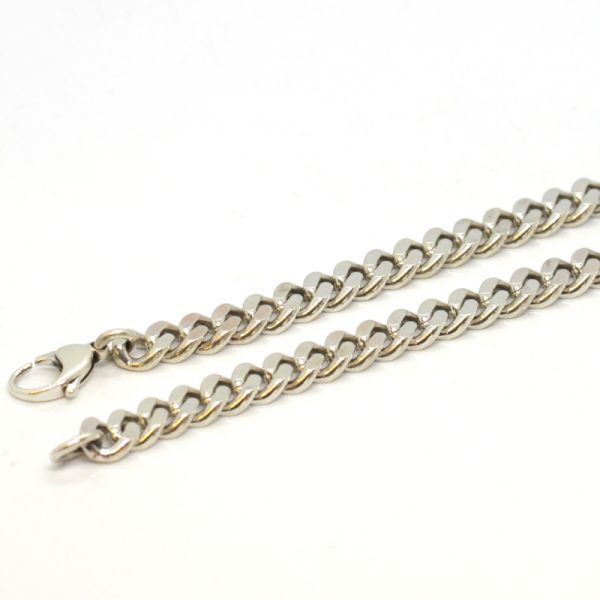 Halskette Panzer Flachpanzer massiv 925er Silber 50 cm 126 Gramm