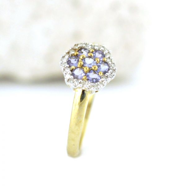 Amethyst Diamant Ring 375er Gelbgold / Weißgold GR57