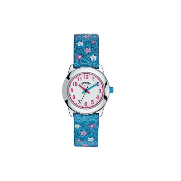 Adora Youngline Kinder Armbanduhr mit blauem Glitzerarmband AY4466