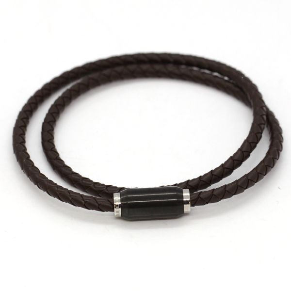 monomania Silikonarmband doppelt Edelstahl Magnetschließe Size L NEU