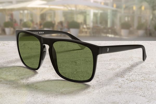 Lilienthal Berlin Sonnenbrille Tempelhofer Black Glossy Green S02-G01M-01Z NEU