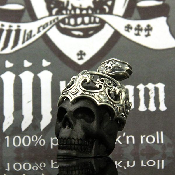 JJJ LA Anhänger "BIG Skull Crown" Schädel mit Krone aus 925er Silber