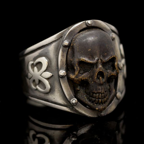 Ring "BLACK SKULL" 925er Silber mit Bronze Gr 66 by JJJ LA NEU