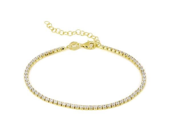 Tennisarmband Ziirkonia Armband 925er Silber vergoldet Länge 16 + 4,5 cm ES90031861 NEU