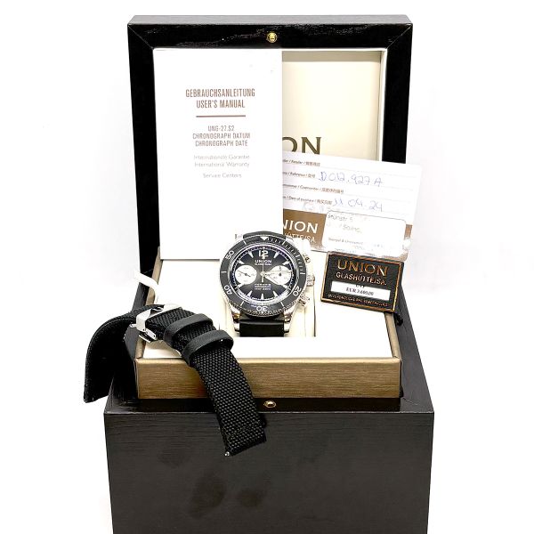 UNION Glashütte Noramis Chronograph Automatic Ref. D012.927A Box und Papiere aus 04/24 (32466)