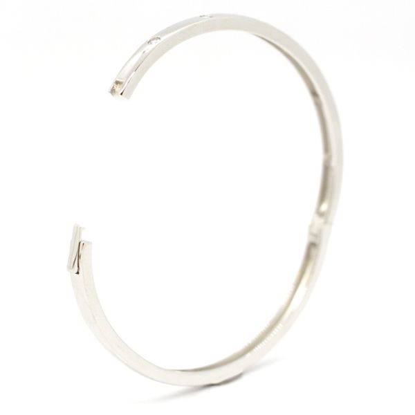 Armreif 925er Silber rhodiniert Breite 4 mm Zirkonia 51 x 61 cm NEU