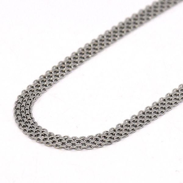 Panzer Collier 925er Silber rhodiniert 45 cm 6 mm NEU