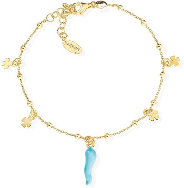 AMEN Armband Damen 925er Silber vergoldet Chilli türkis BRCSQGA3 NEU