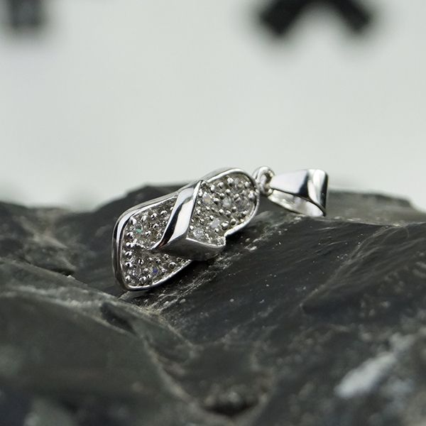 Anhänger "FLIP FLOP" 925er Silber rhodiniert Kubic Zirkonia BP04688