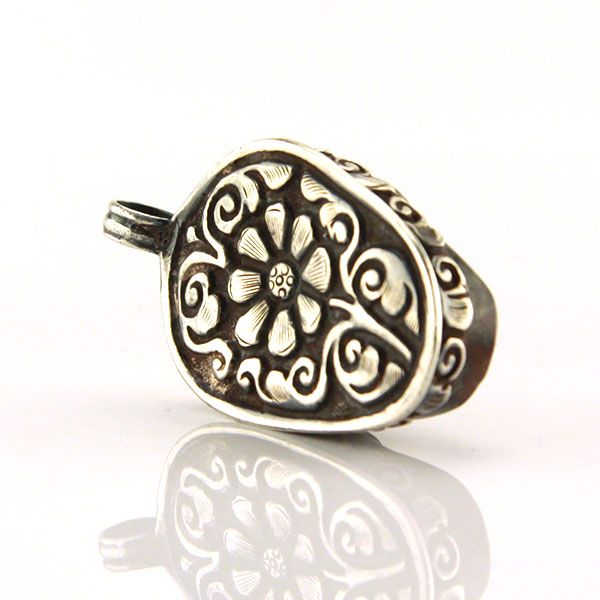 SKULL Anhänger handgefertigt Heliotrop & 925er Silber NEU