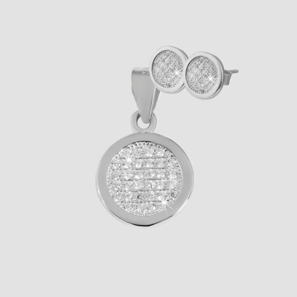 Schmuckset (Anhänger+Ohrstecker)"Swea" 925er Silber rhodiniert Zirkonia 5360044-001 NEU