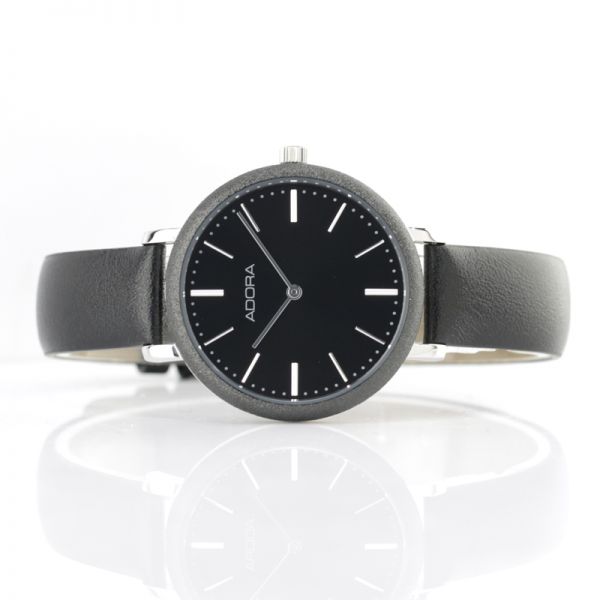 Adora Armbanduhr Edelstahl IP Gun AT5392 3 Bar Ø 36 mm NEU