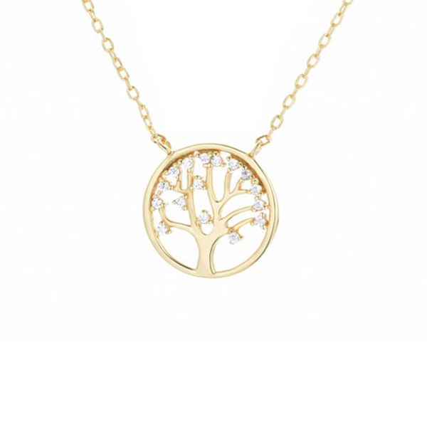 Collier "LEBENSBAUM" 925er Silber vergoldet 39 + 5 cm ES90027503 NEU