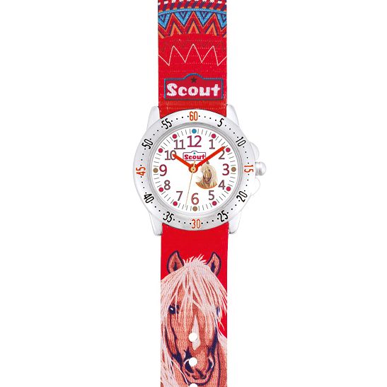 SCOUT Kinder Uhr "ACTION GIRLS Pferd" Ø 30 mm 280378071 NEU