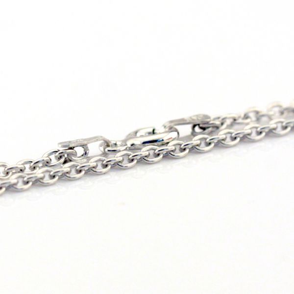 Halskette Ankerkette 925er Sterling Silber rhodiniert 50 cm / 1,5 mm Breit NEU