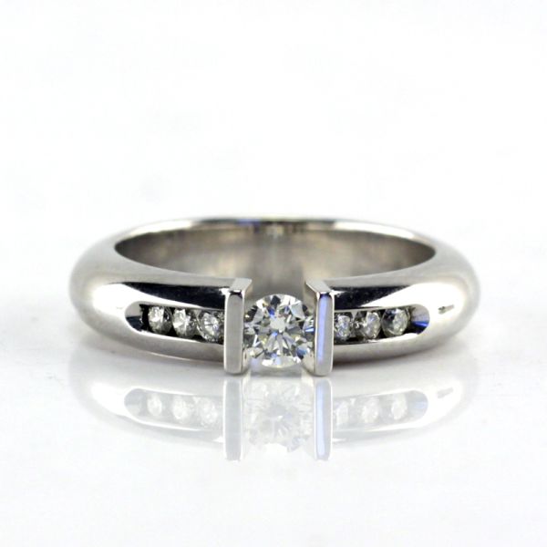 Brillant Spannring 585er Weißgold 0,37 Ct Diamanten im Brillantschliff GR 53 NEU