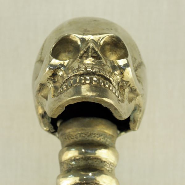 Skull Türgriff Bronze versilbert Handmade Skullart RAR