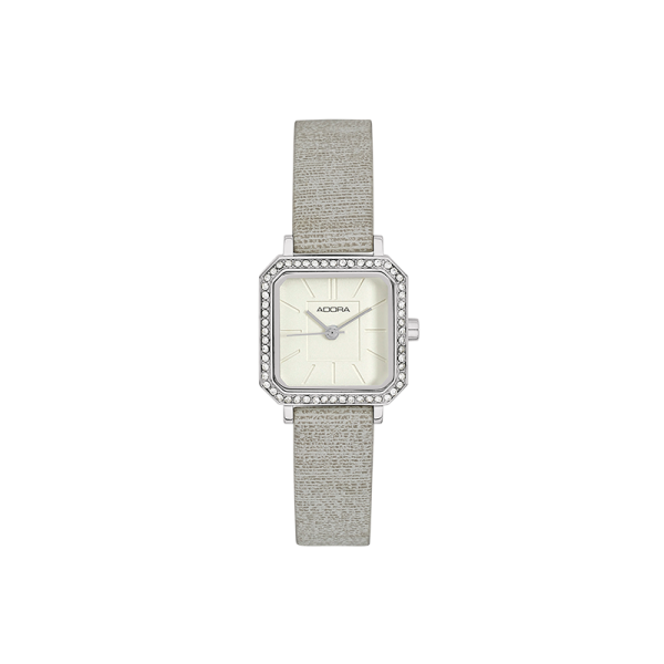 Adora Damen Armbanduhr Edelstahl Zirkonia Quadratisch AT5411 NEU