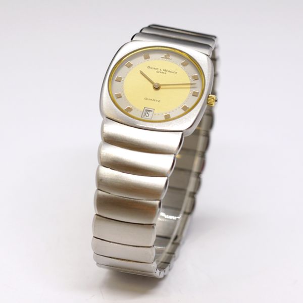 Baume & Mercier Herrenarmband Uhr Quarz Bi Color zweiteiliges Gliederarmband Ref. 5743.3 (15264)