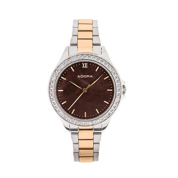 Adora Damen Armbanduhr AT5152 Edelstahl bicolor IP rosé 5 bar