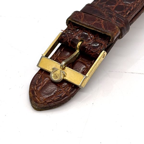 Omega Vintage 585er Gold Automatik am Lederband (28438)