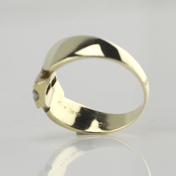 Diamant Damen Ring 750er Gelbgold 0,36 Ct Diamnaten im Brillantschliff GR 58 (6858)