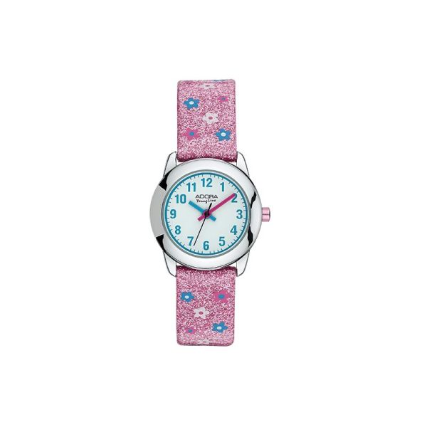 Adora Youngline Kinder Armbanduhr mit rosa Glitzerarmband AY4467