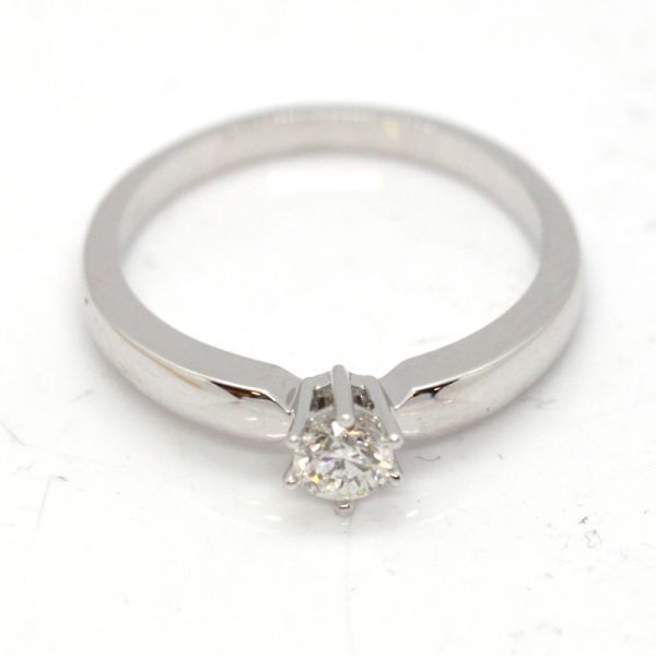Brillant Ring 585er Weißgold 0,20 Ct Diamant im Brillantschliff GR 53 NEU