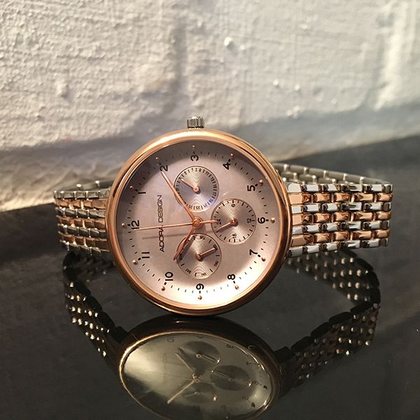 Adora Design Damen Armbanduhr AD8063 Edelstahl IP Roségold beschichtet