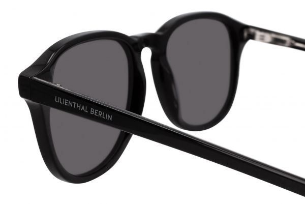 Lilienthal Berlin Sonnenbrille Schönhauser Black Glossy Gray S03-A03S-02Z NEU